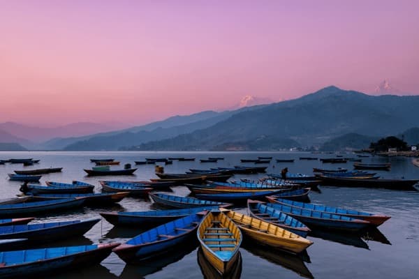 A scenic view of Pokhara